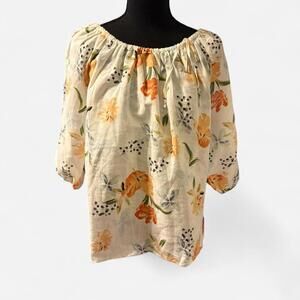 Hester & Orchard linen blend NWT boho blouse Size Small